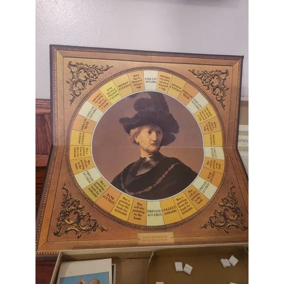 Masterpiece Art Auction Board Game Vintage 1970 Parker Brothers - Picture 9 of 9